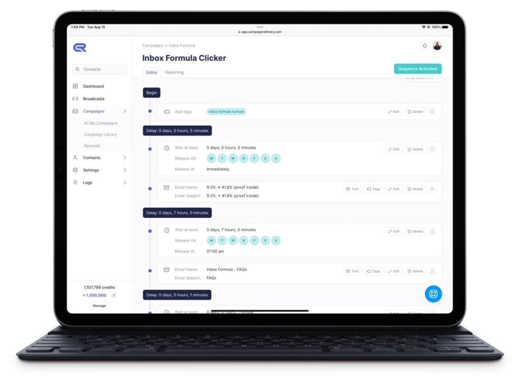 Campaign Refinery Timeline iPad Pro