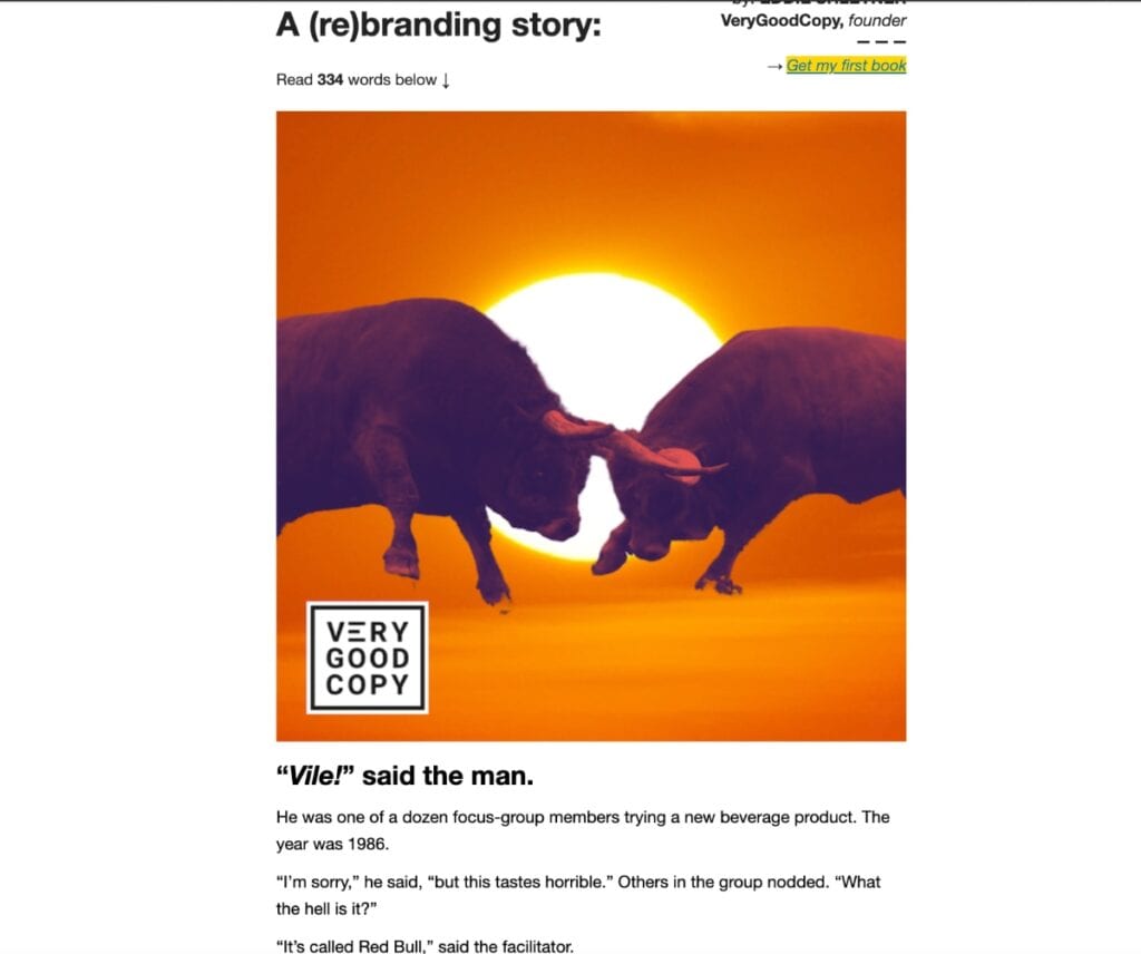 Brand story - interest stage