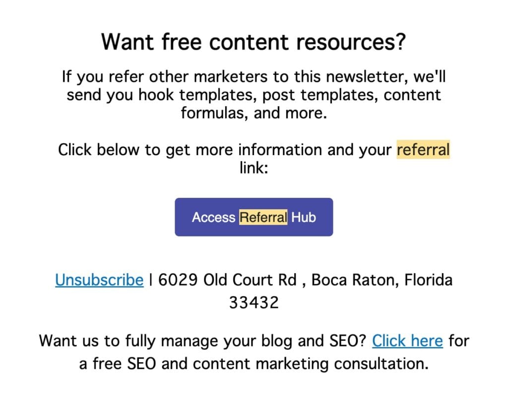 Referral email - advocacy stage
