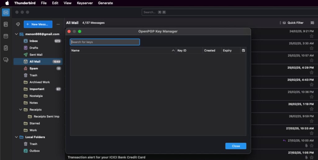 Adding Encryption to Thunderbird