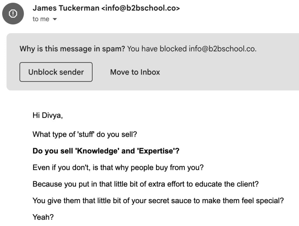 Sending emails without consent example