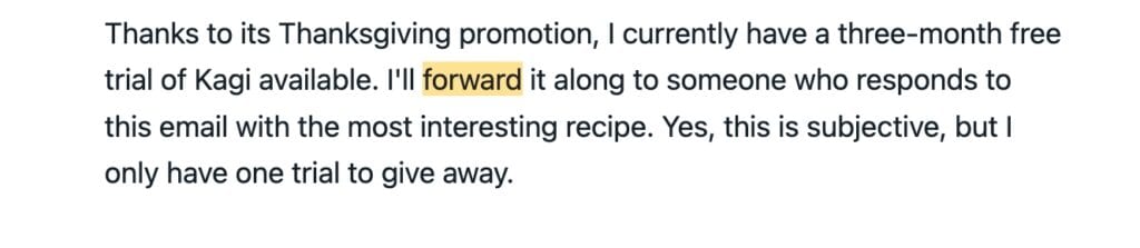forward email example