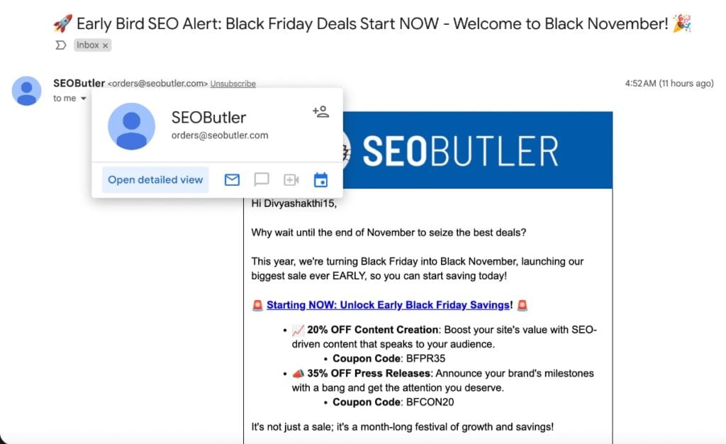Add Sender to your Contact List