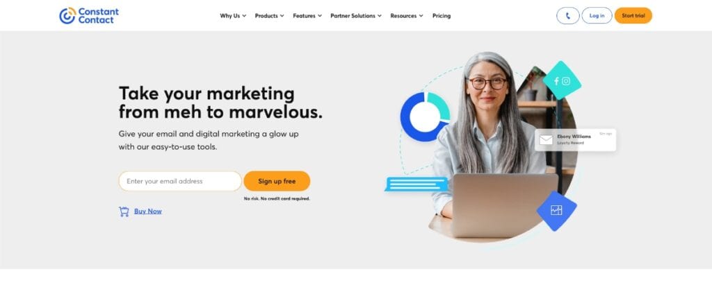Constant Contact Homepage alternative