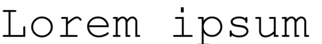 Courier new font for email