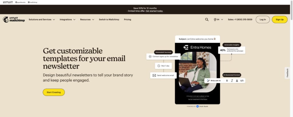 Customizable newsletter mailchimp