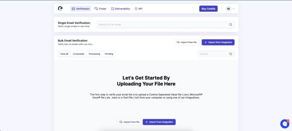Email List Validation Upload Page
