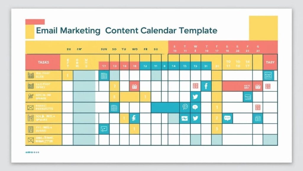 Updating email content calendar templates