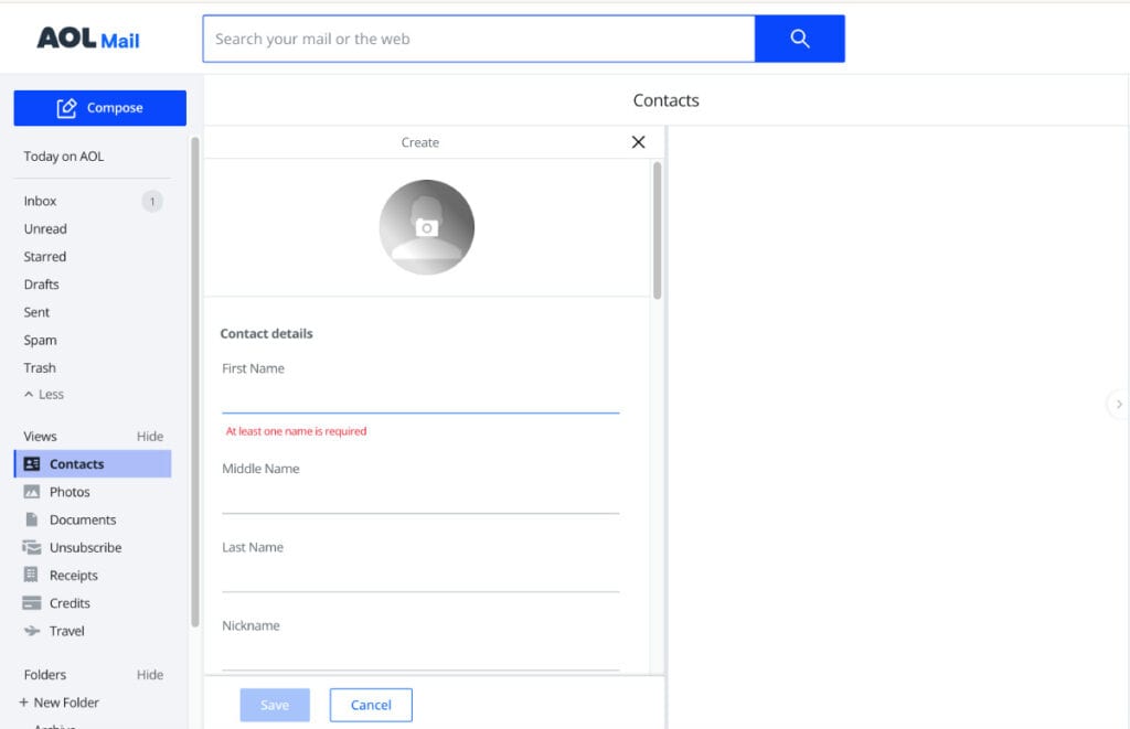 Whitelisting email in AOL - Step 3