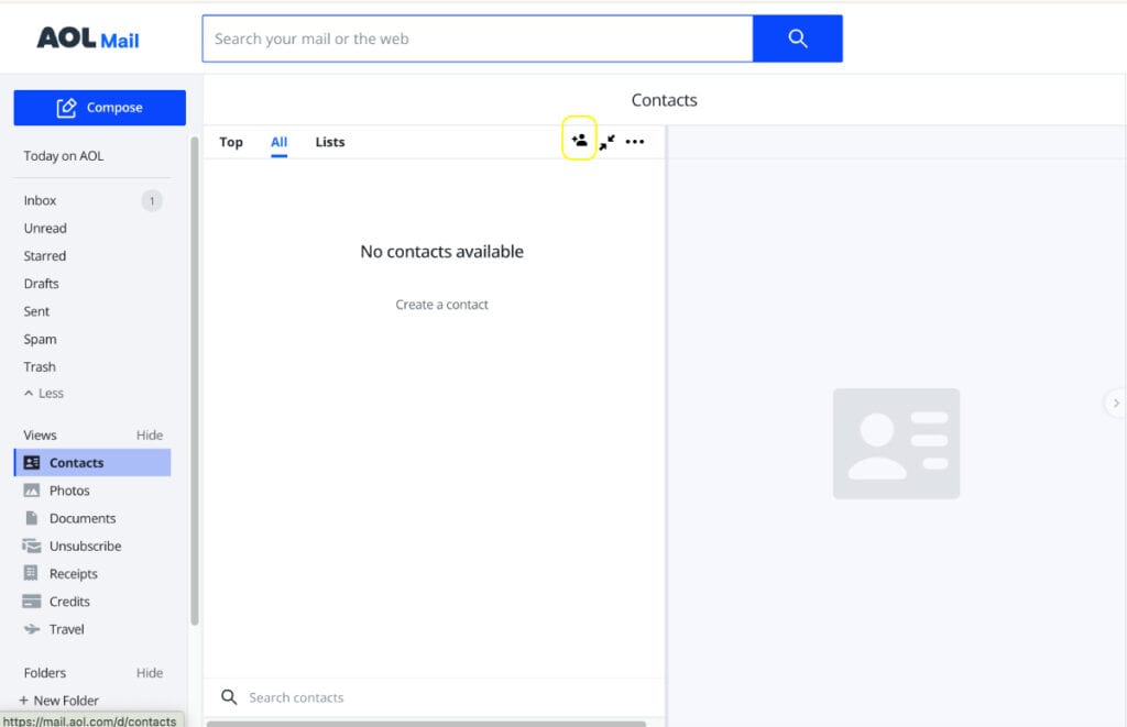 Whitelisting in AOL - step 2