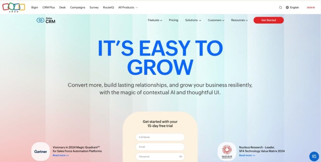 Zoho CRM - GHL alternative