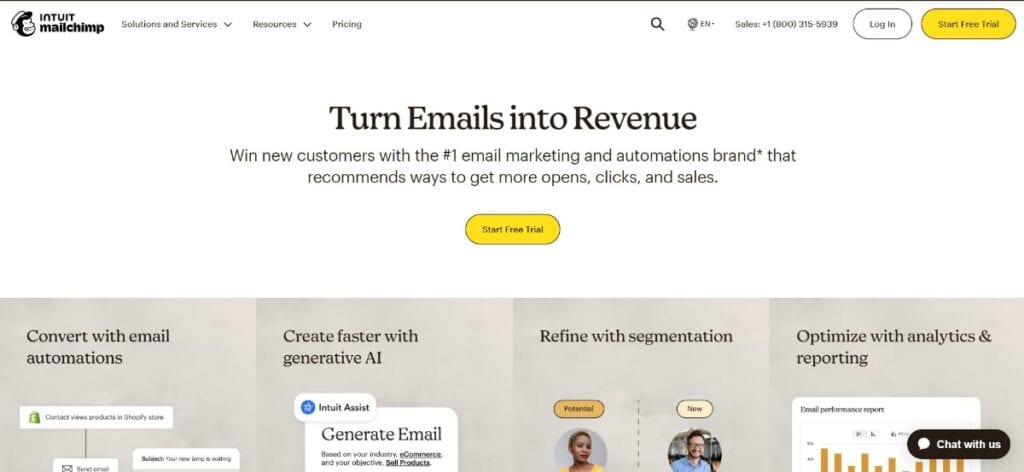 Mailchimp Homepage
