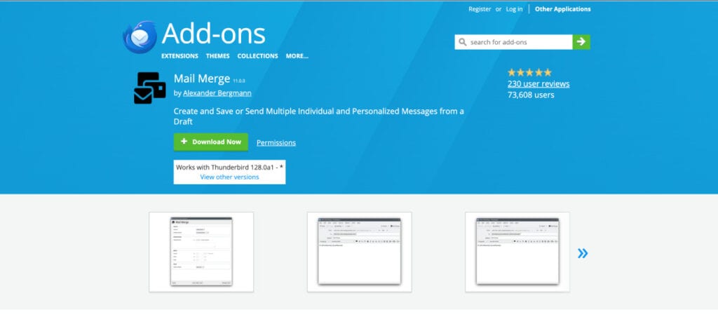 Mozilla thunderbird extension for mass email