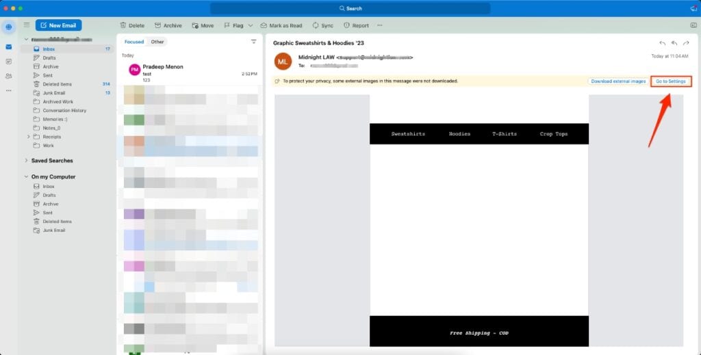 Unblock Images Outlook