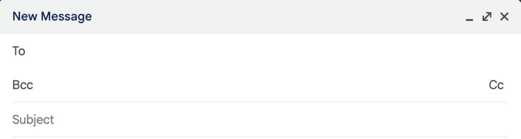 Using bcc option in gmail