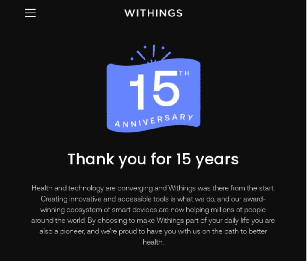 Withings Customer Appreciation