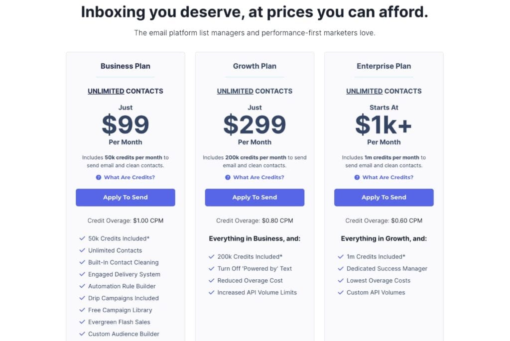 Campaign Refinery Pricing Page