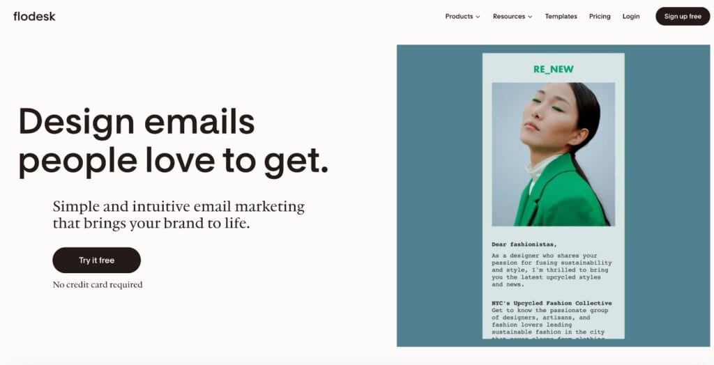 Flodesk Homepage
