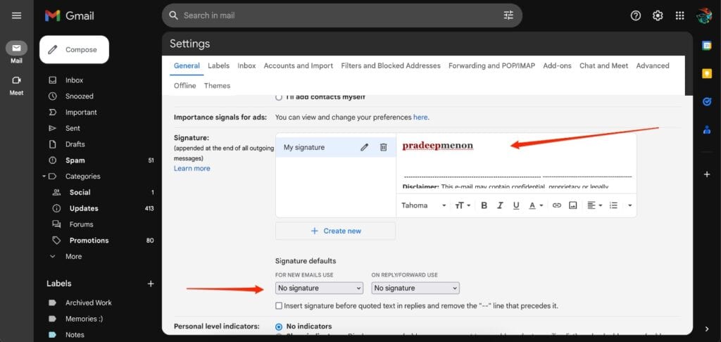 How to Add Email Footer in Gmail