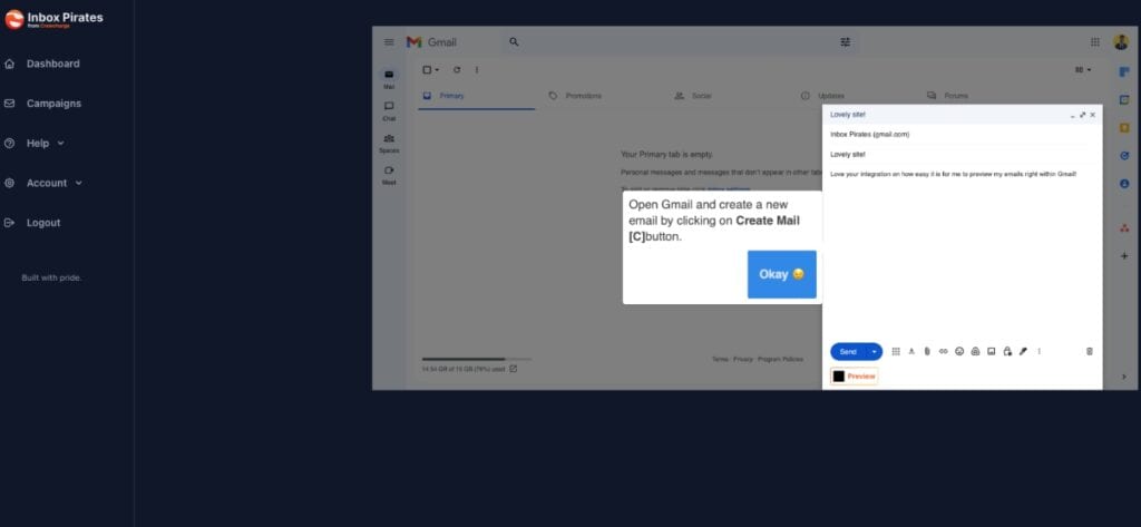 Inbox Pirates UI Email on Acid free alternative