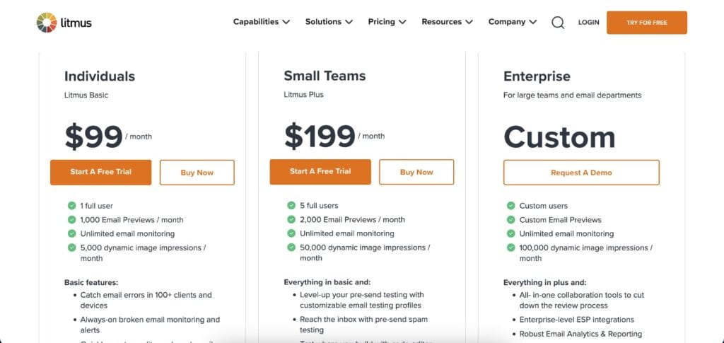 Litmus Pricing