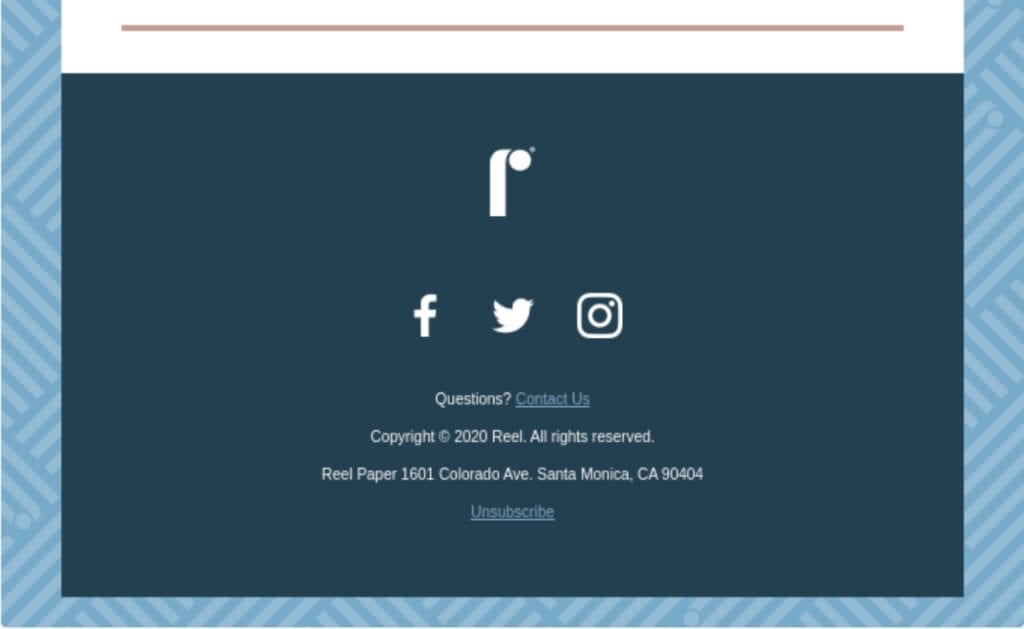 Reel Email Footer
