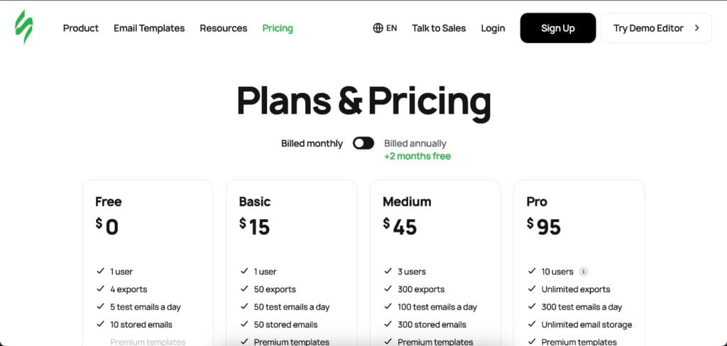 Stripo Pricing