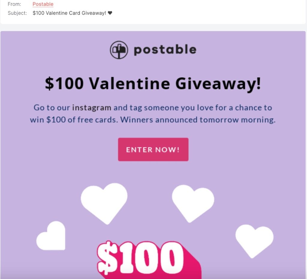 Valentines day email subject lines with numbers