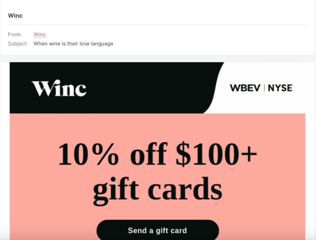 general valentines day subject line - Winc
