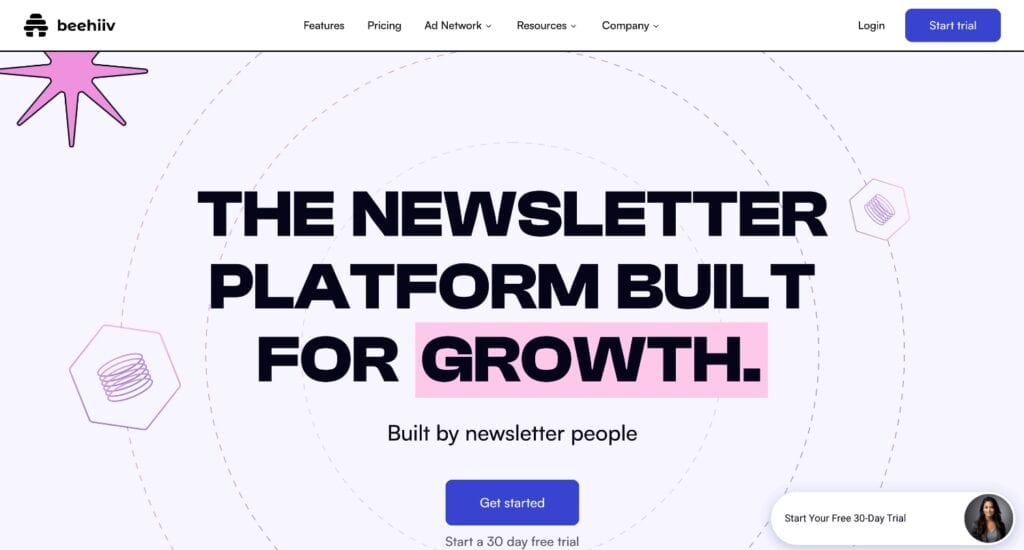 Beehiiv Homepage