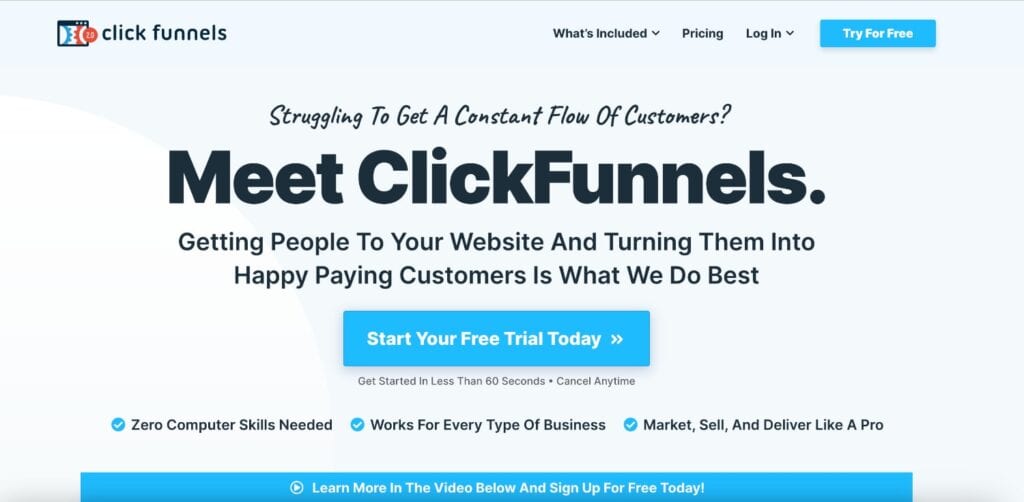 ClickFunnels Homepage