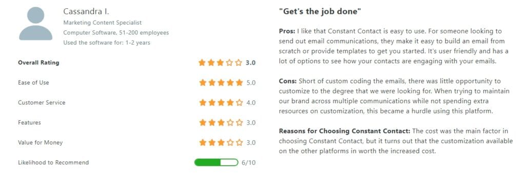 Constant Contact review - gets the job done