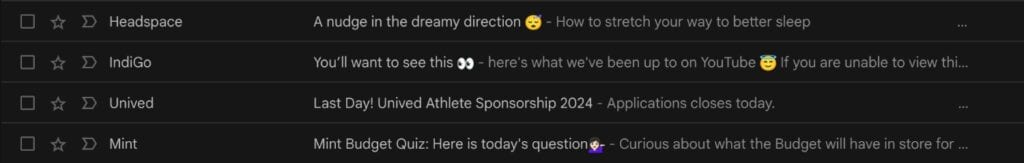 Email Subject Line Example