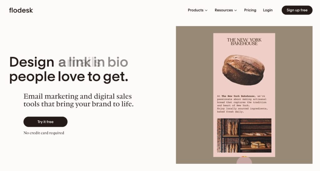 Flodesk Homepage