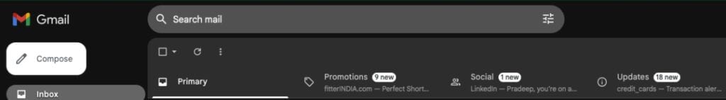 Gmail Tab Columns