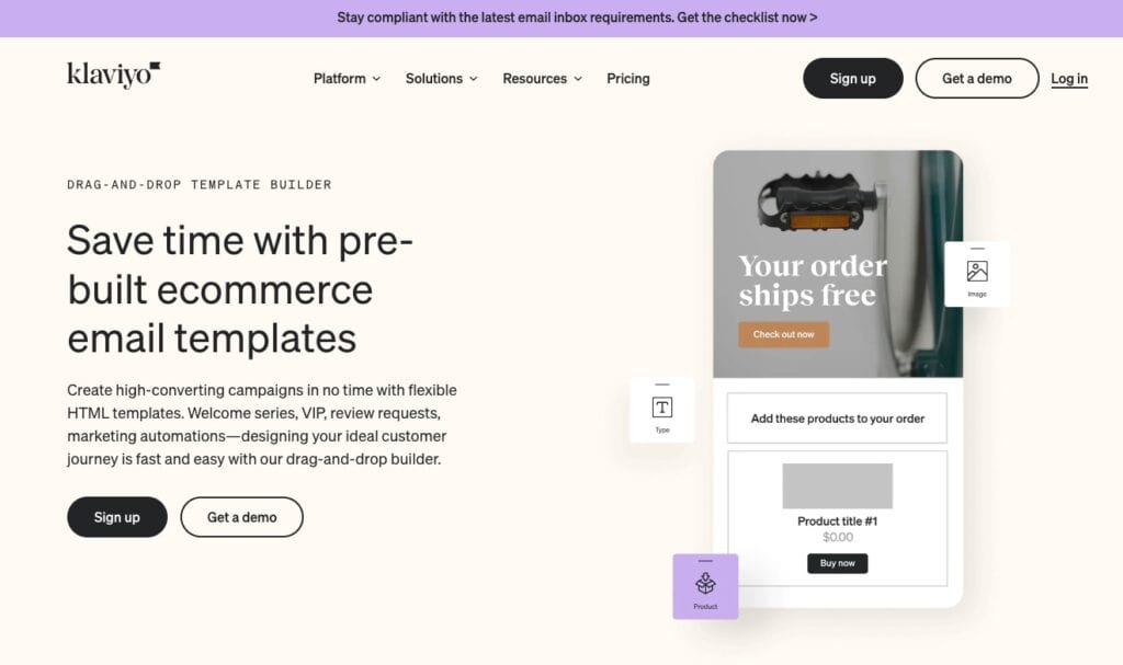 Klaviyo ease of use page