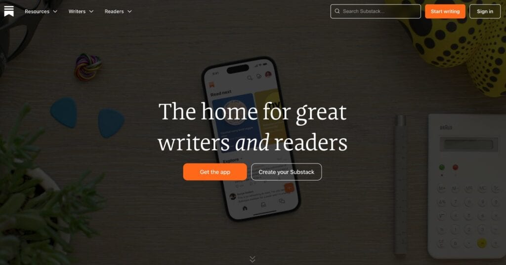 Substack Homepage