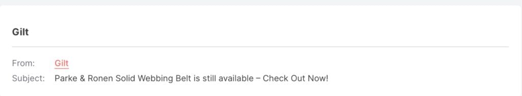 abandoned cart subject line example