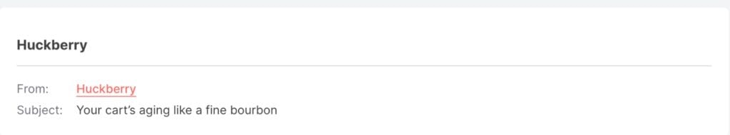 abandoned cart subject line example