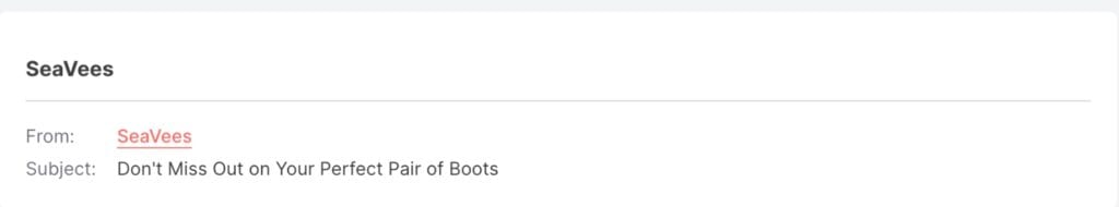 abandoned cart subject line example