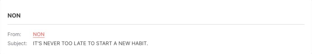 Email sender name