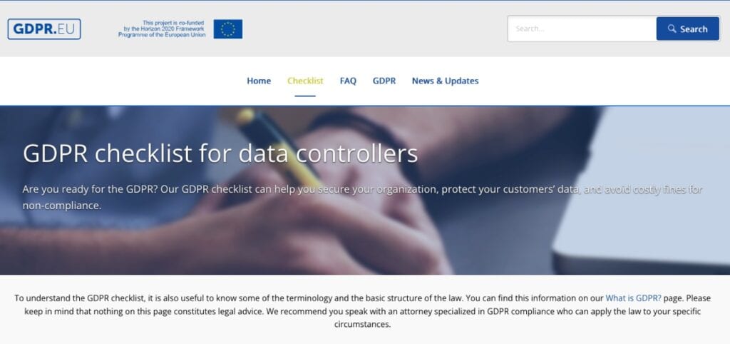 GDPR website