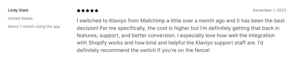 Klaviyo review 1
