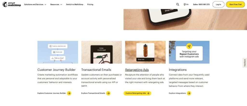 Mailchimp automation page