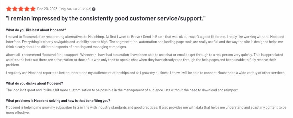 Moosend Review Screenshot-1