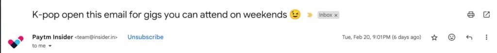 Subject line example