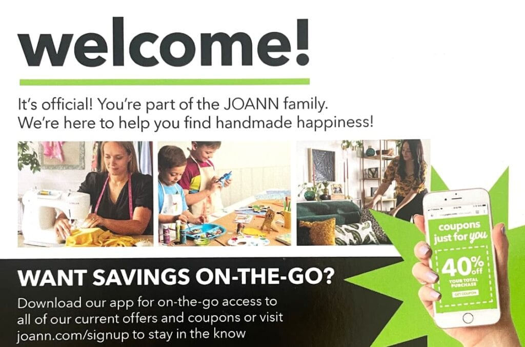 Joann direct mail campaign