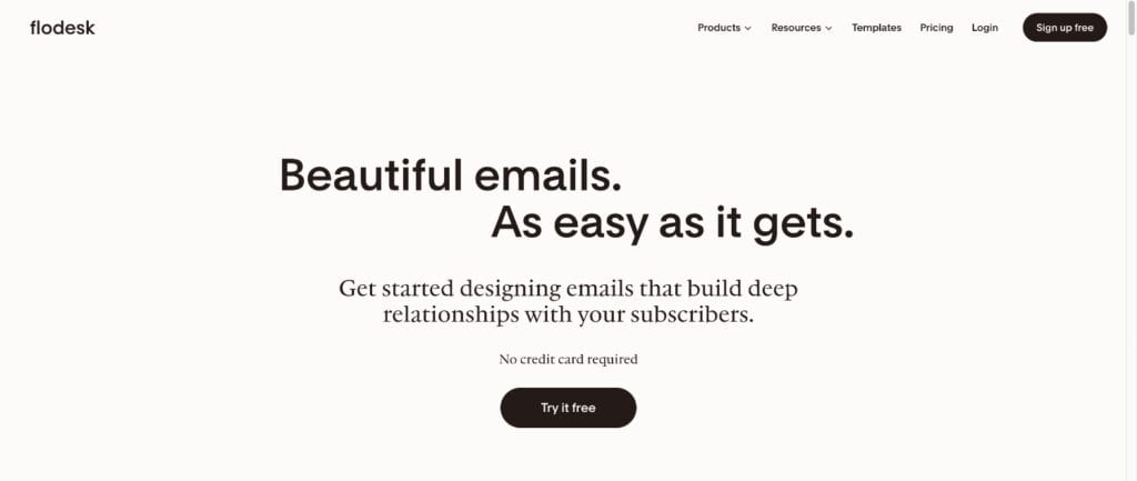 Flodesk interface example