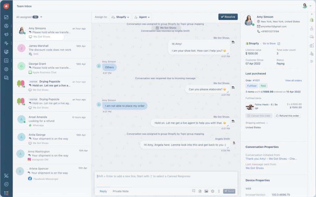 Freshworks CRM UI