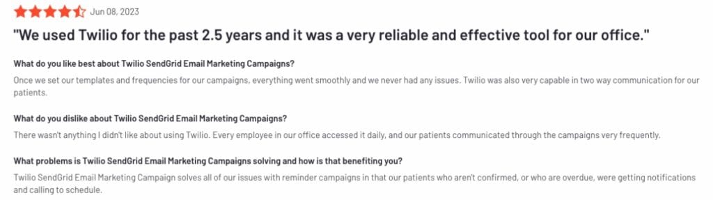 Positive SendGrid Review